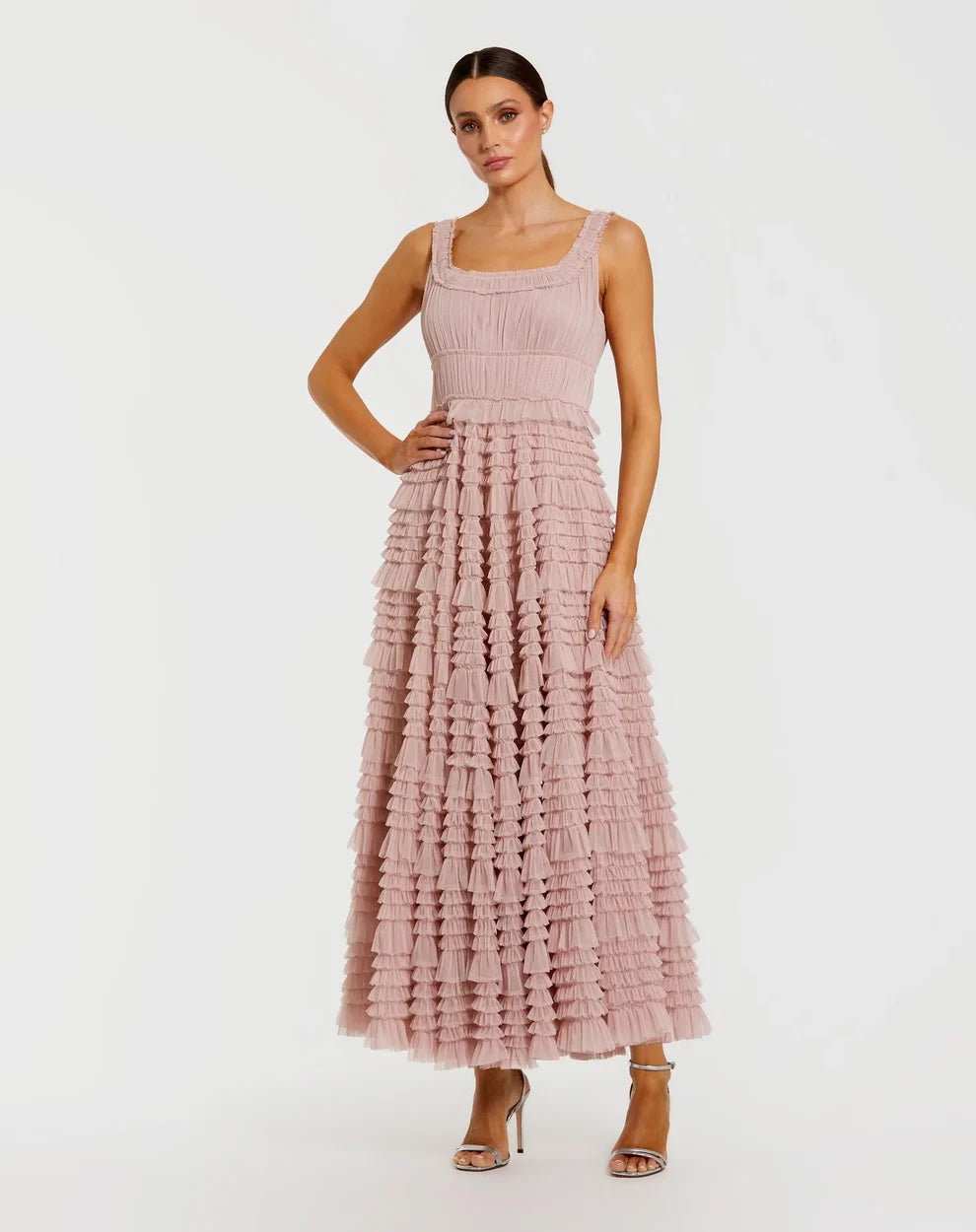 Cocktail Dresses Tea Length Short Evening Cocktail Dress Mac Duggal 8292 Rose