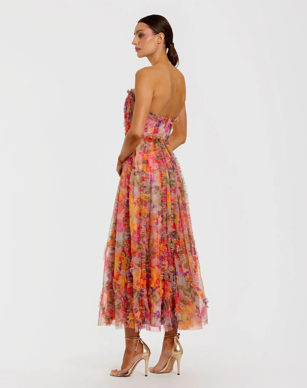 Prom Dresses Formal Long A Line Floral Prom Dress Multi