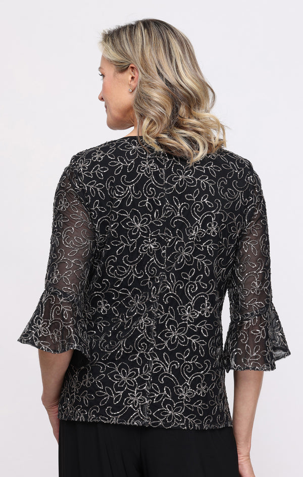 Alex Evenings 83171989 Crew/High-Neck Lace Formal