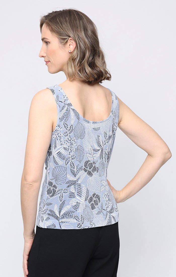 Top Glitter Print Cape Formal Top Alex Evenings 83211652 Hydrangea