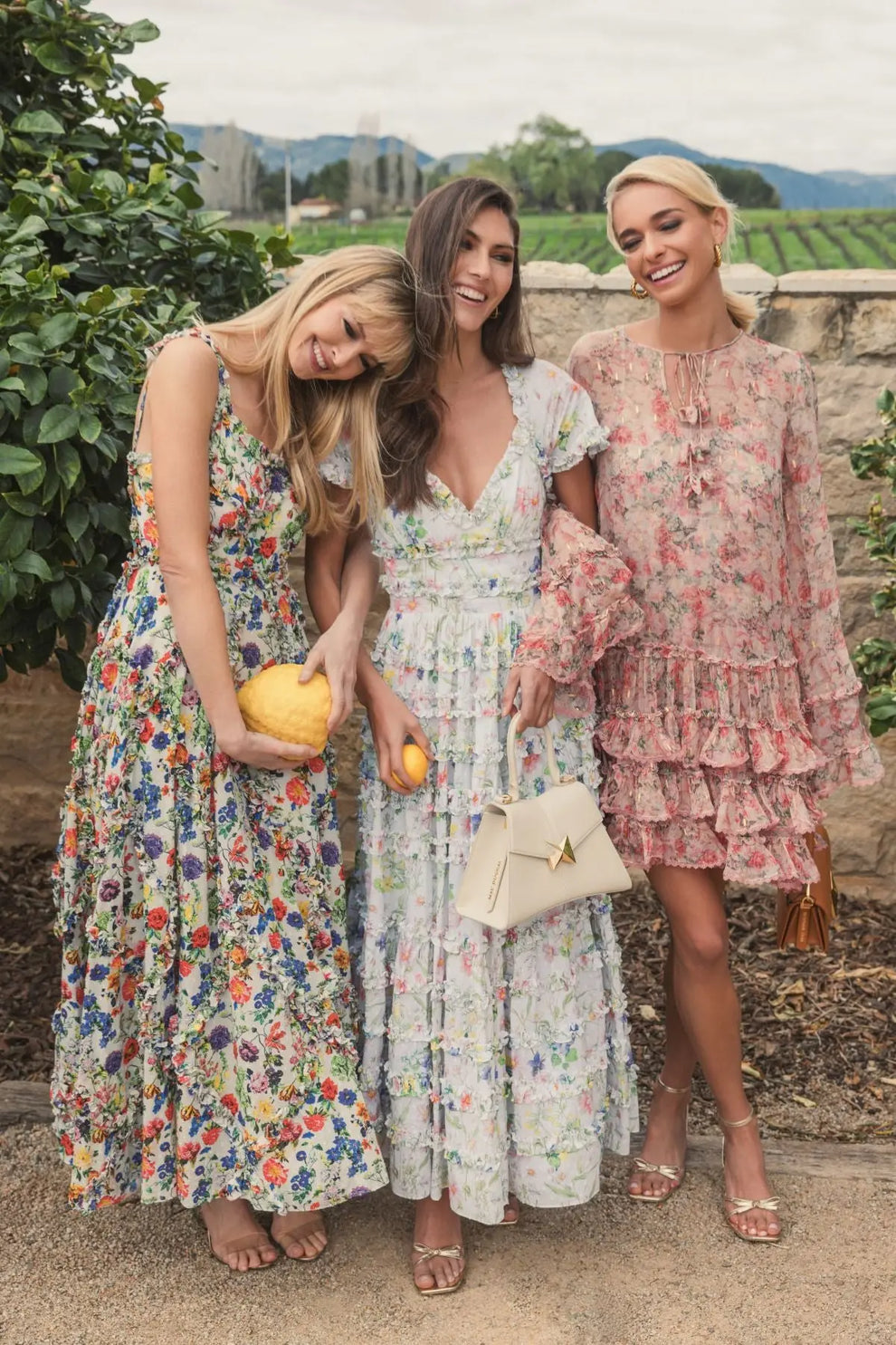 Cocktail Dresses Short Ruffle Tea Length Floral Cocktail Dress Mac Duggal 8256 Blue Multi