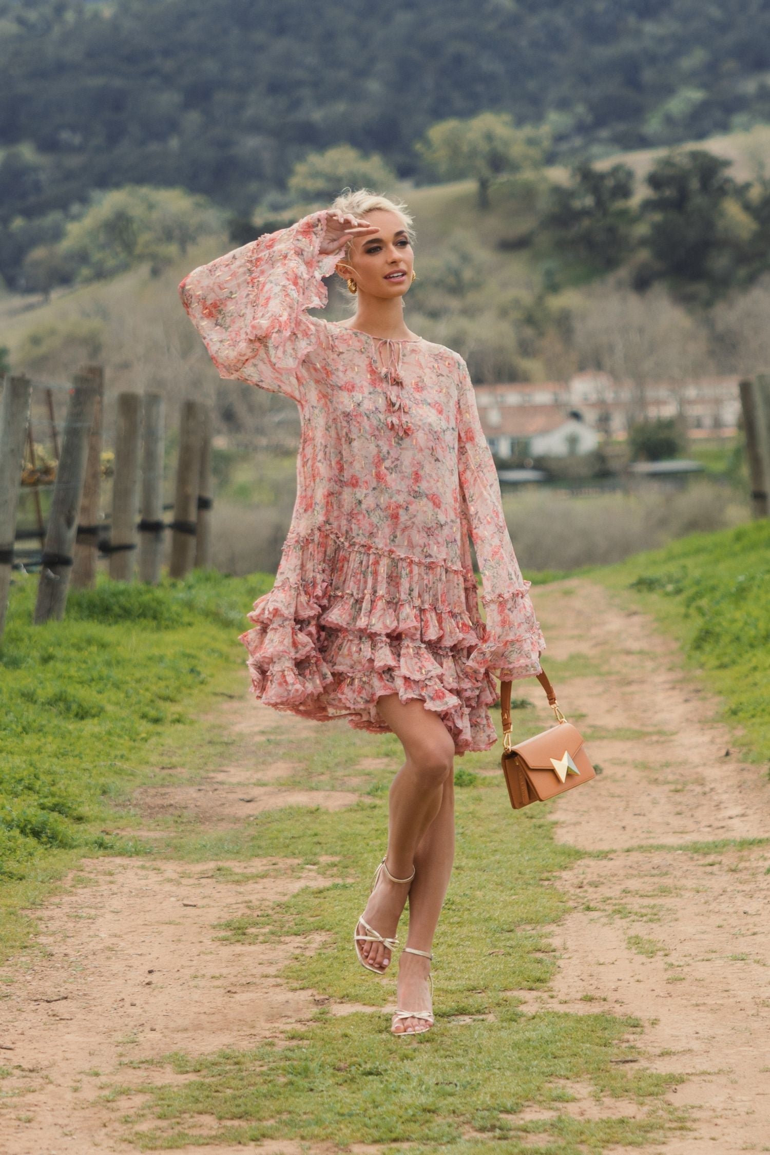 Cocktail Dresses Homecoming Short Cocktail Mini Ruffle Dress Pink Multi