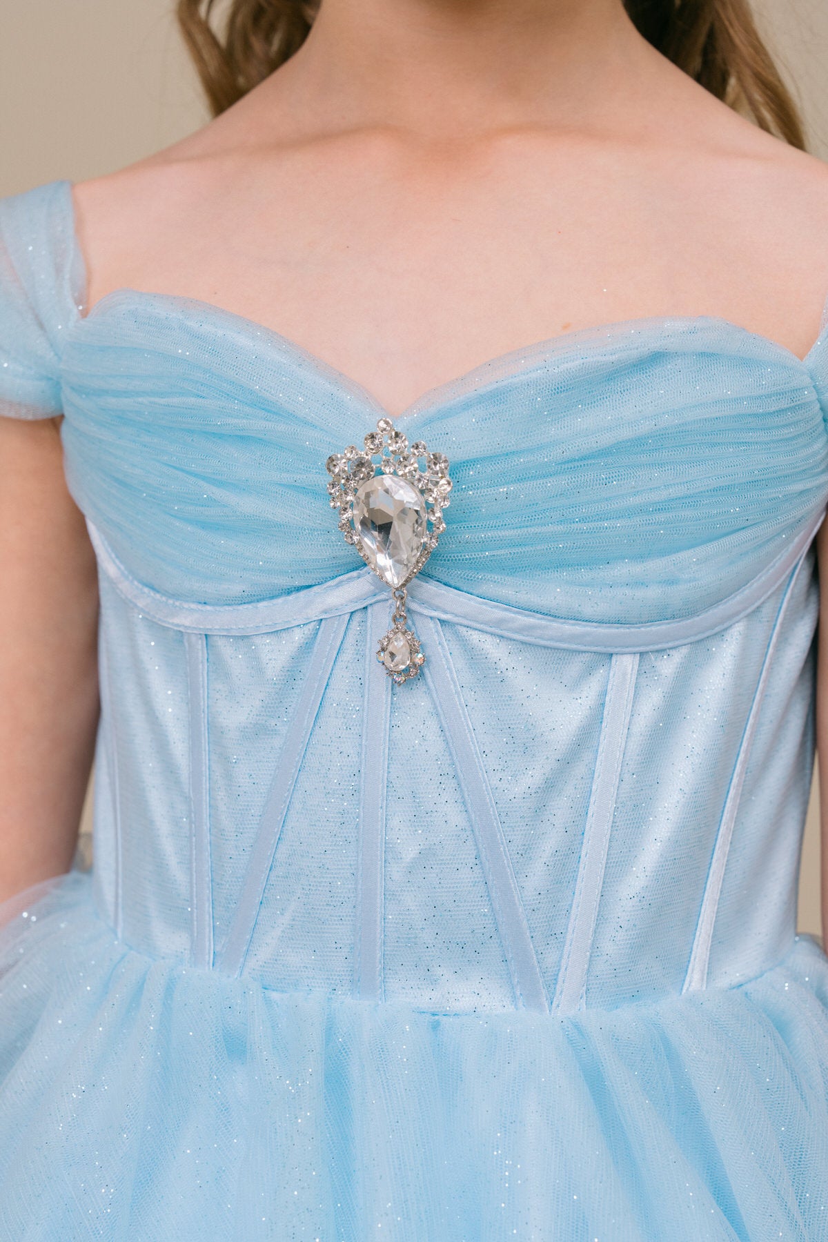 Flower Girl Dresses Beaded Corset A Line Flower Girl Dress Blue