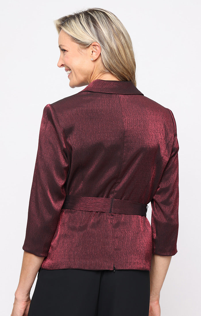 Top Fitted Evening Formal Top Wine