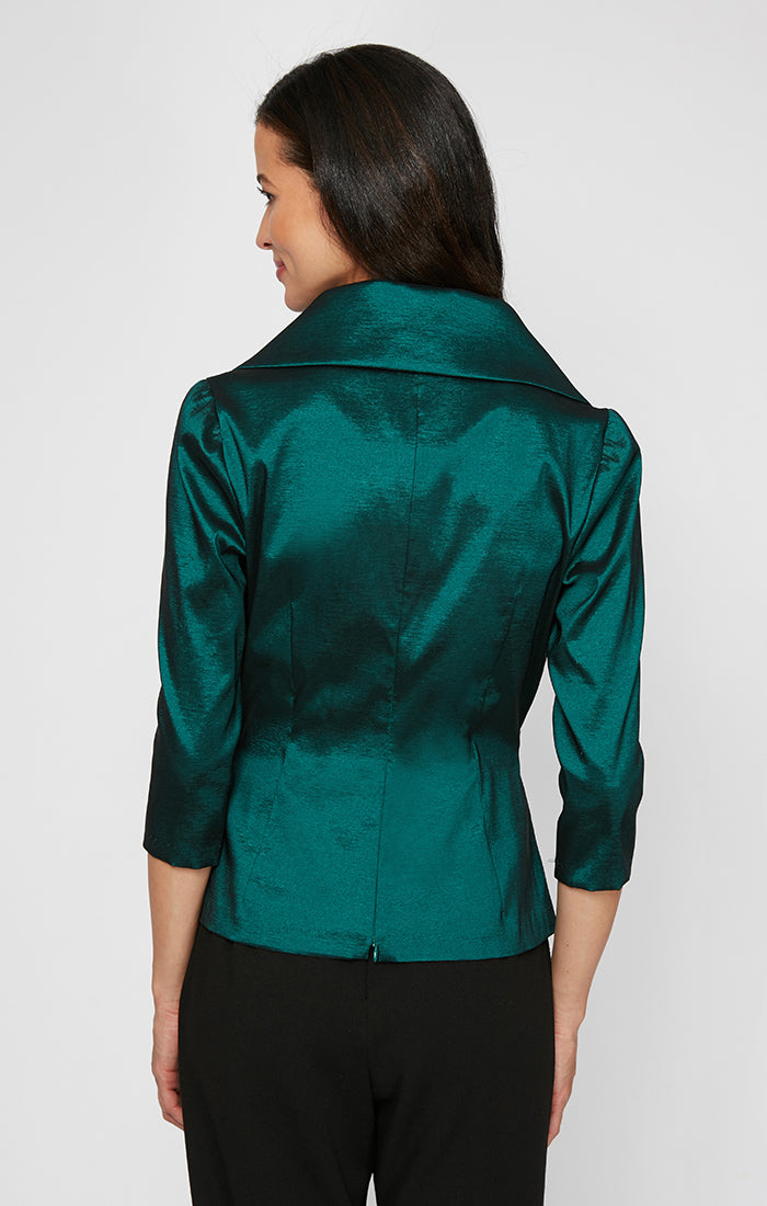 Top Formal Blouse Plus Szie Top EMERALD GREEN