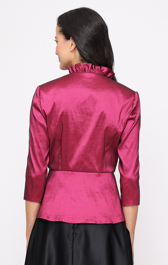 Top Formal Ruffle Top Dark Fuschia