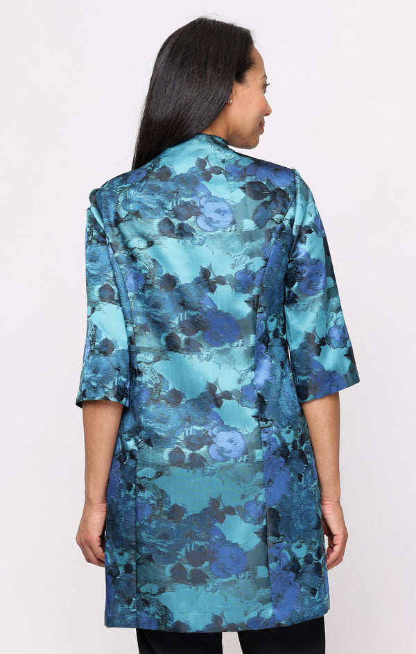 Crew/High-Neck Satin Jacket Formal Fit & Flare Alex Evenings 8481342