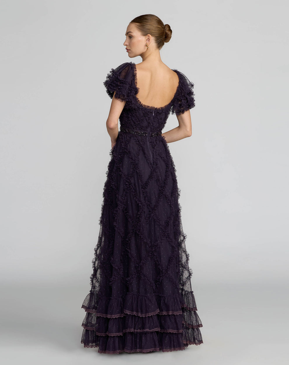 Square Floor-Length Tulle Formal A-Line Mac Duggal 8391