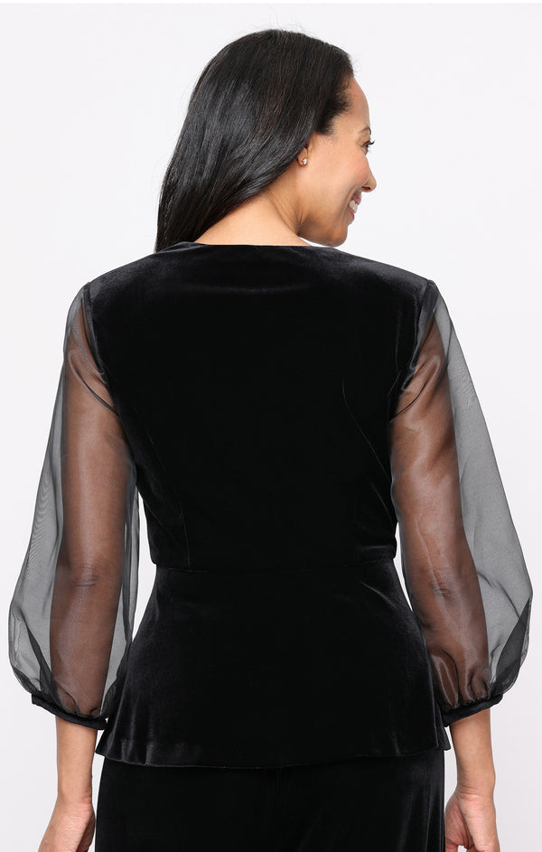 Alex Evenings 83911022 V-Neck Velvet Formal
