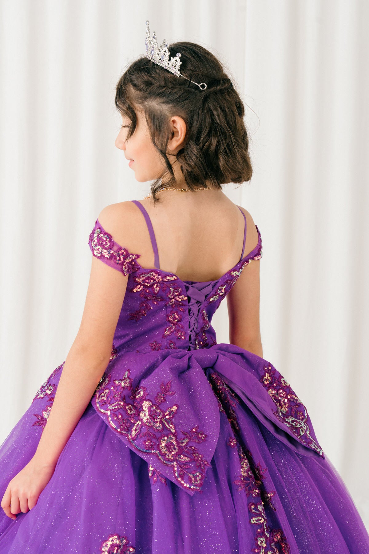 Flower Girl Dresses Applique Floral Ball Gown Flower Girl Dress Magenta Pp