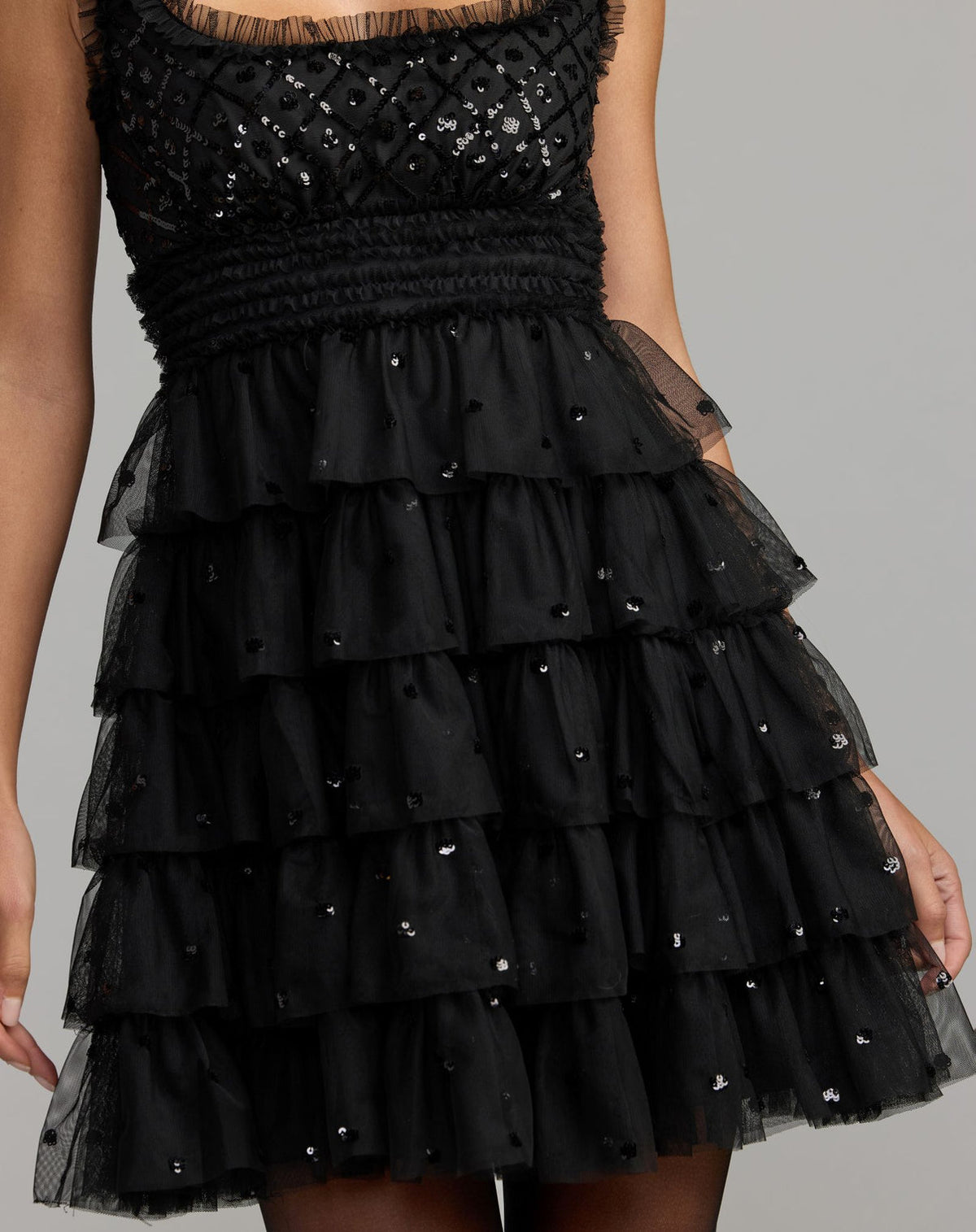 Square Mini/Short Tulle Cocktail Fit & Flare Mac Duggal 8417