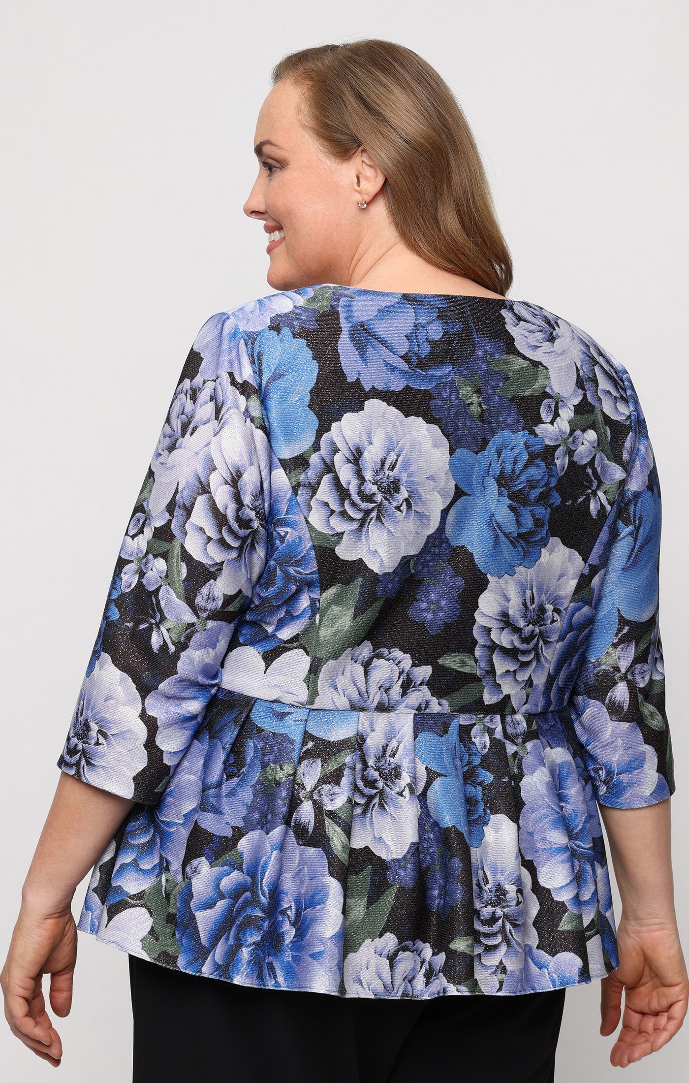 Jewel Midi Jersey Formal Fit & Flare Top Alex Evenings 8427906