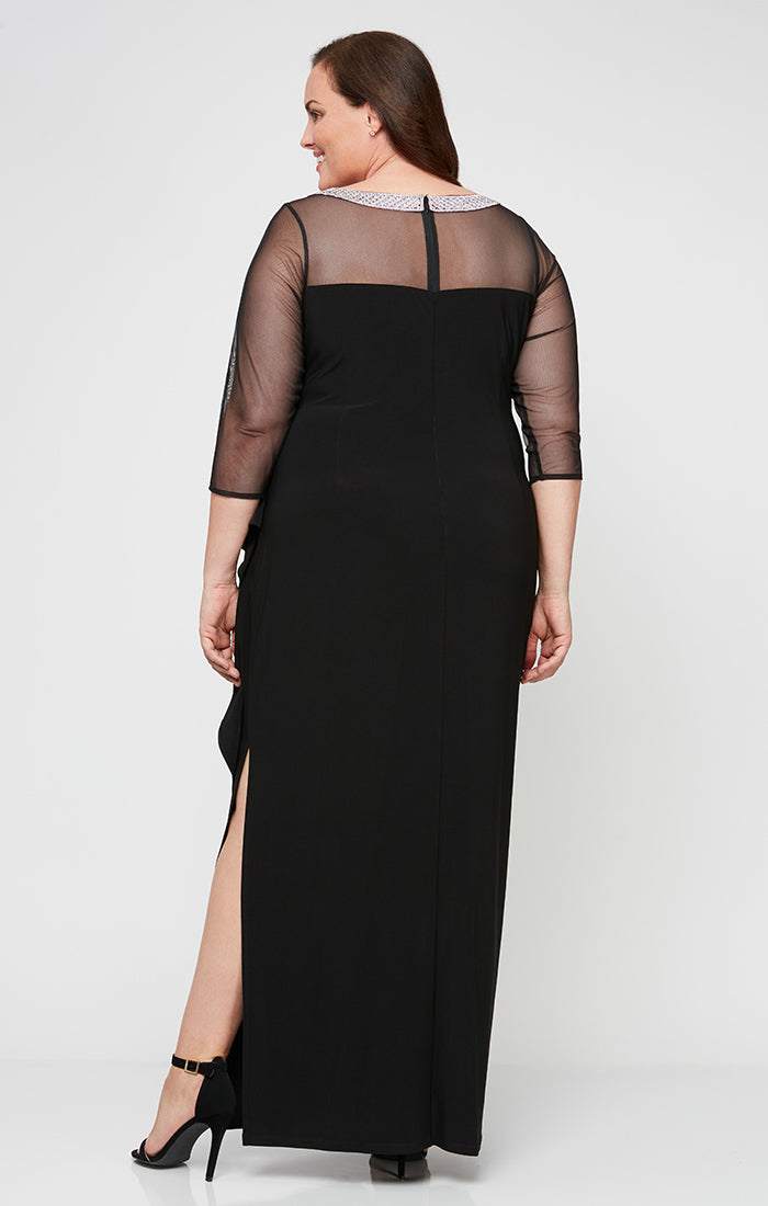 Plus Size Formal Dresses Long Plus Size Formal Evening Dress Black