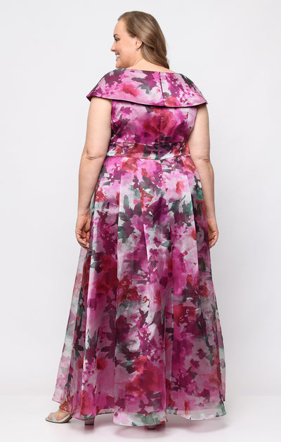 Off-the-Shoulder Floor-Length Chiffon Evening A-Line Alex Evenings 8440319