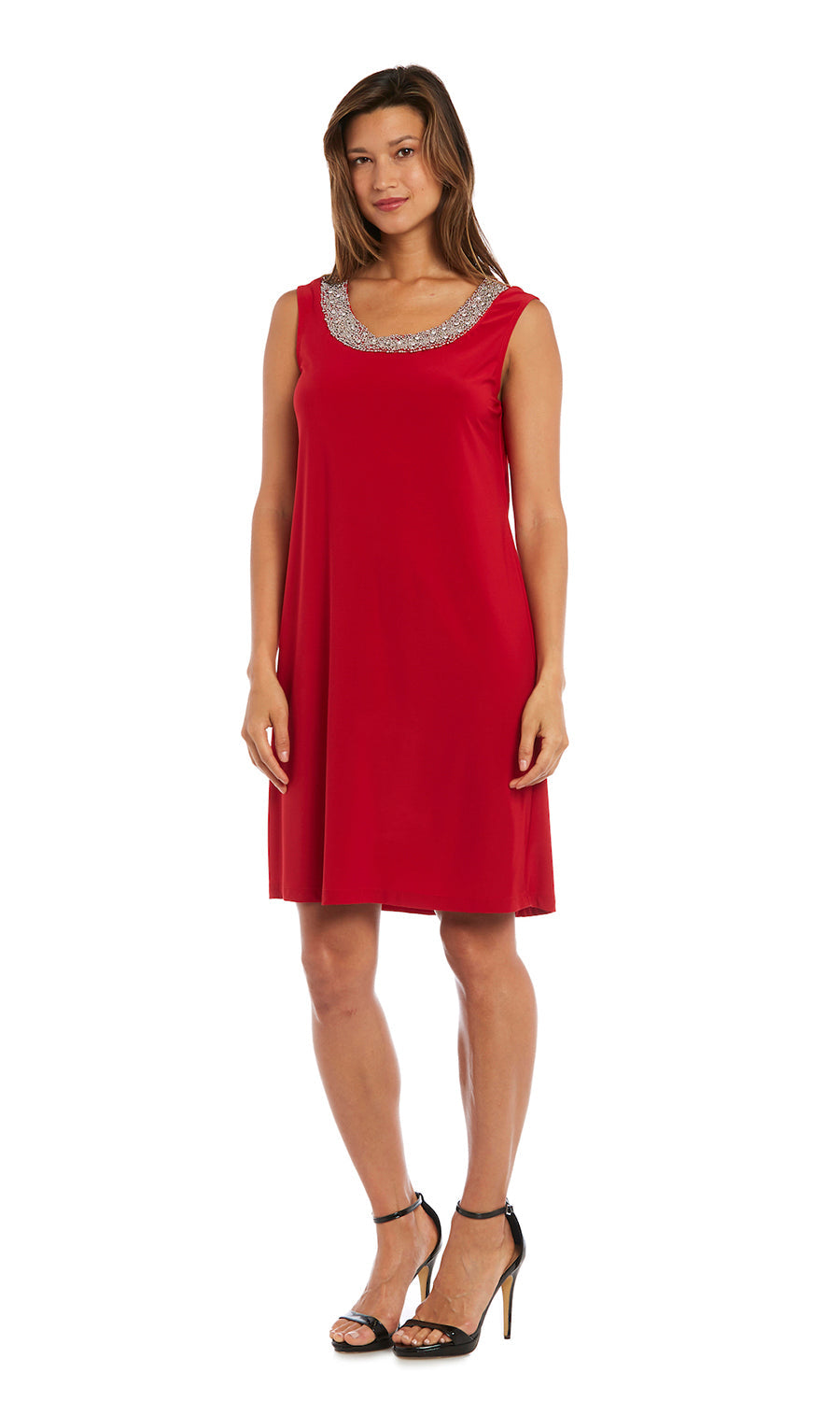 Mother of the Bride Dresses Short Beaded Petite Jacket Dress Red