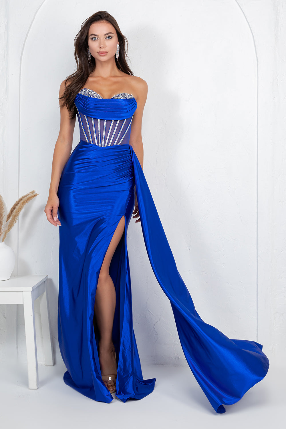 Prom Dresses Long Formal Mermaid Corset Prom Dress Cinderella Couture 8454J Royal