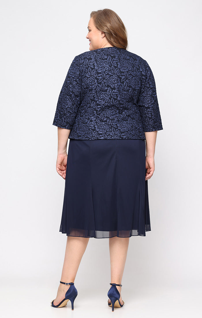 Plus Size Dresses Plus Size Mother of the Bride Short Cocktail Dress NAVY