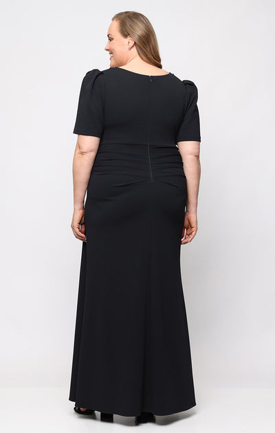 V-Neck Floor-Length Jersey Evening Sheath Alex Evenings 8460597