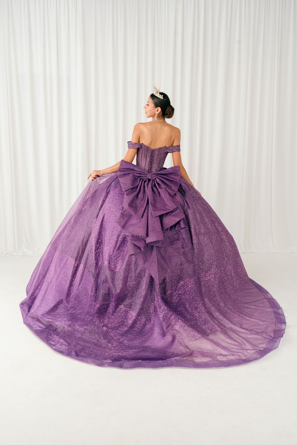 Quinceanera Dress Long Formal Corset Quinceanera Dress Purple