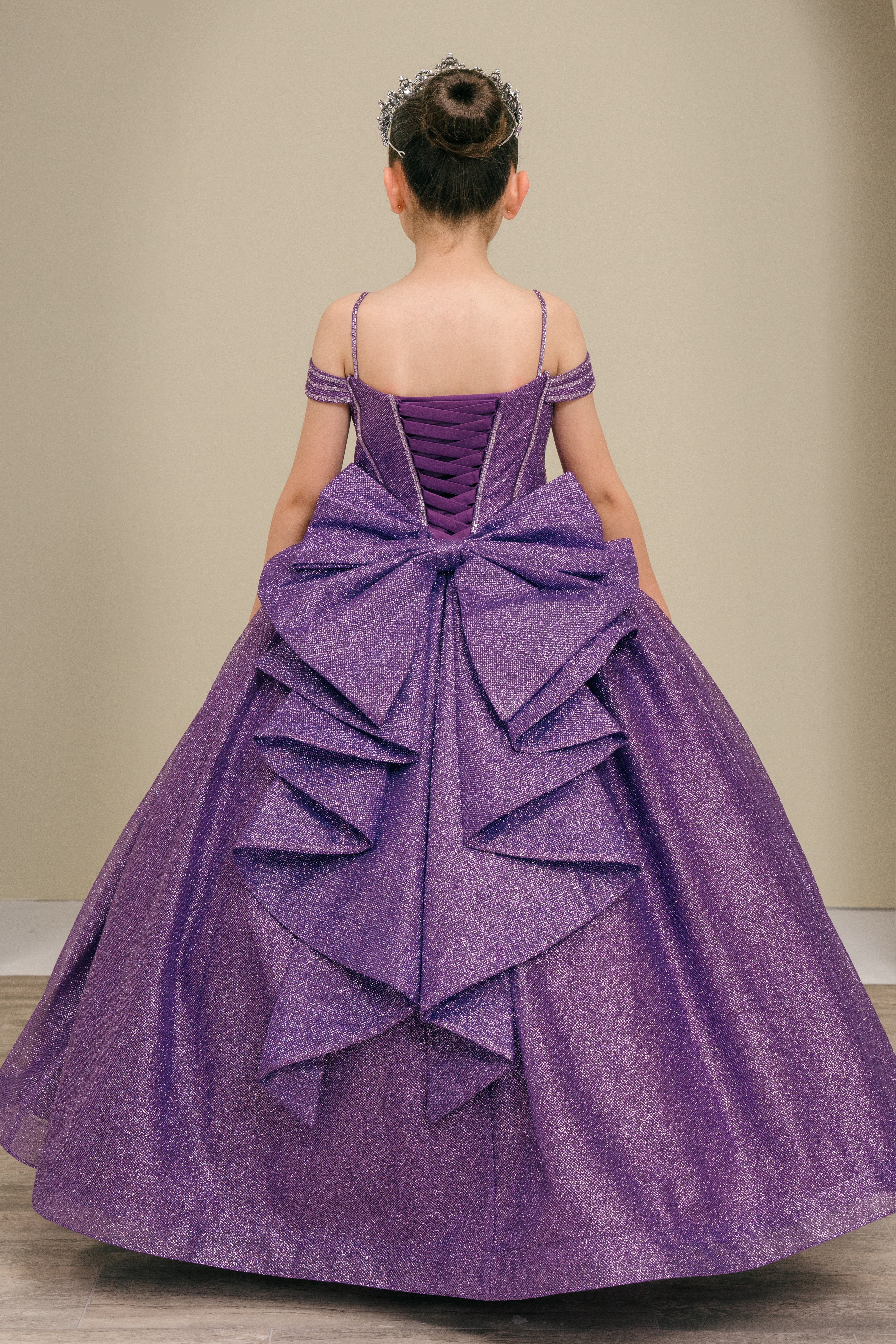 Flower Girl Dresses Sequin Corset Ball Gown Flower Girl Dress Purple