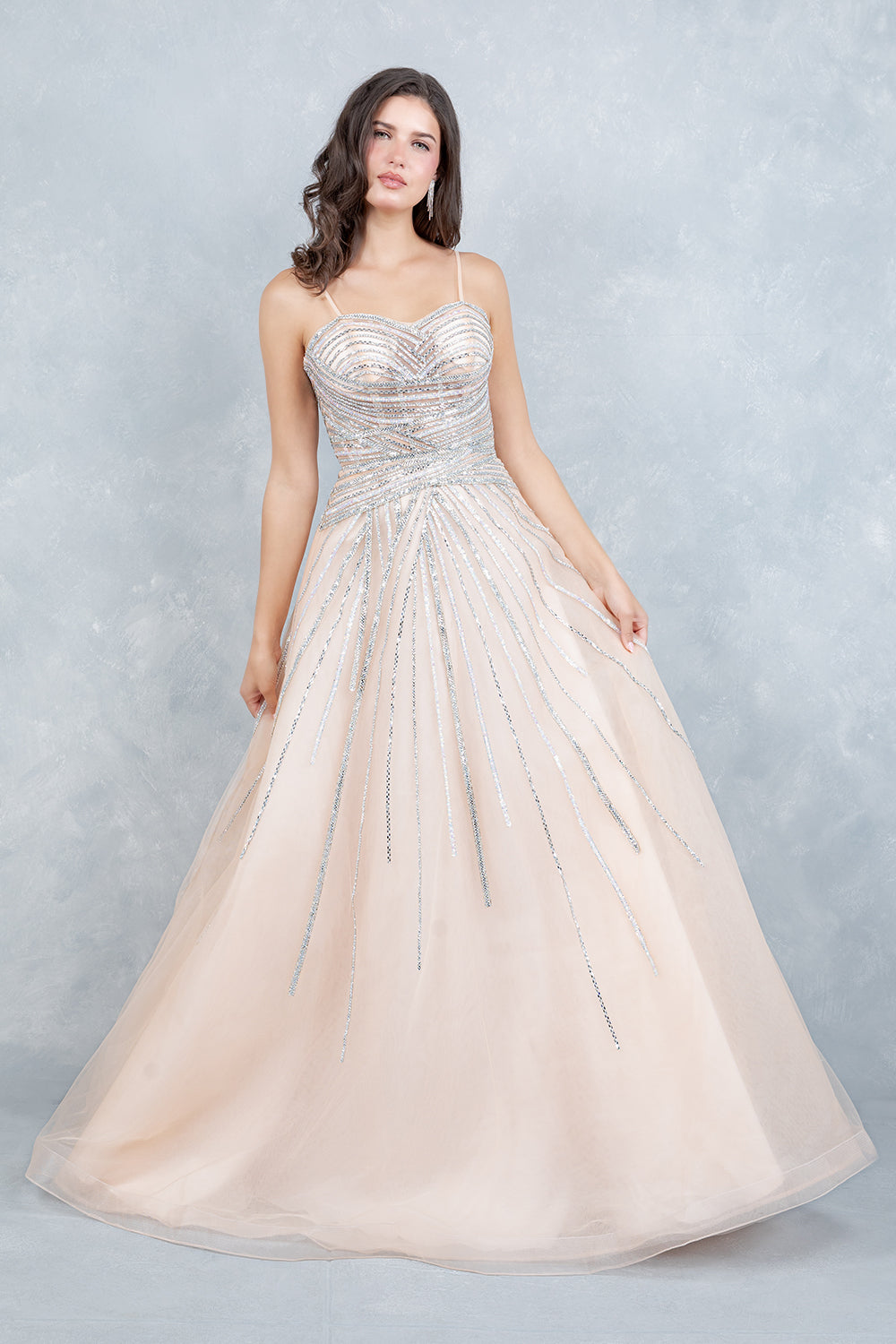 Prom Dresses Long Formal Beaded A Line Evening Prom Dress Cinderella Couture 8569J Champagne