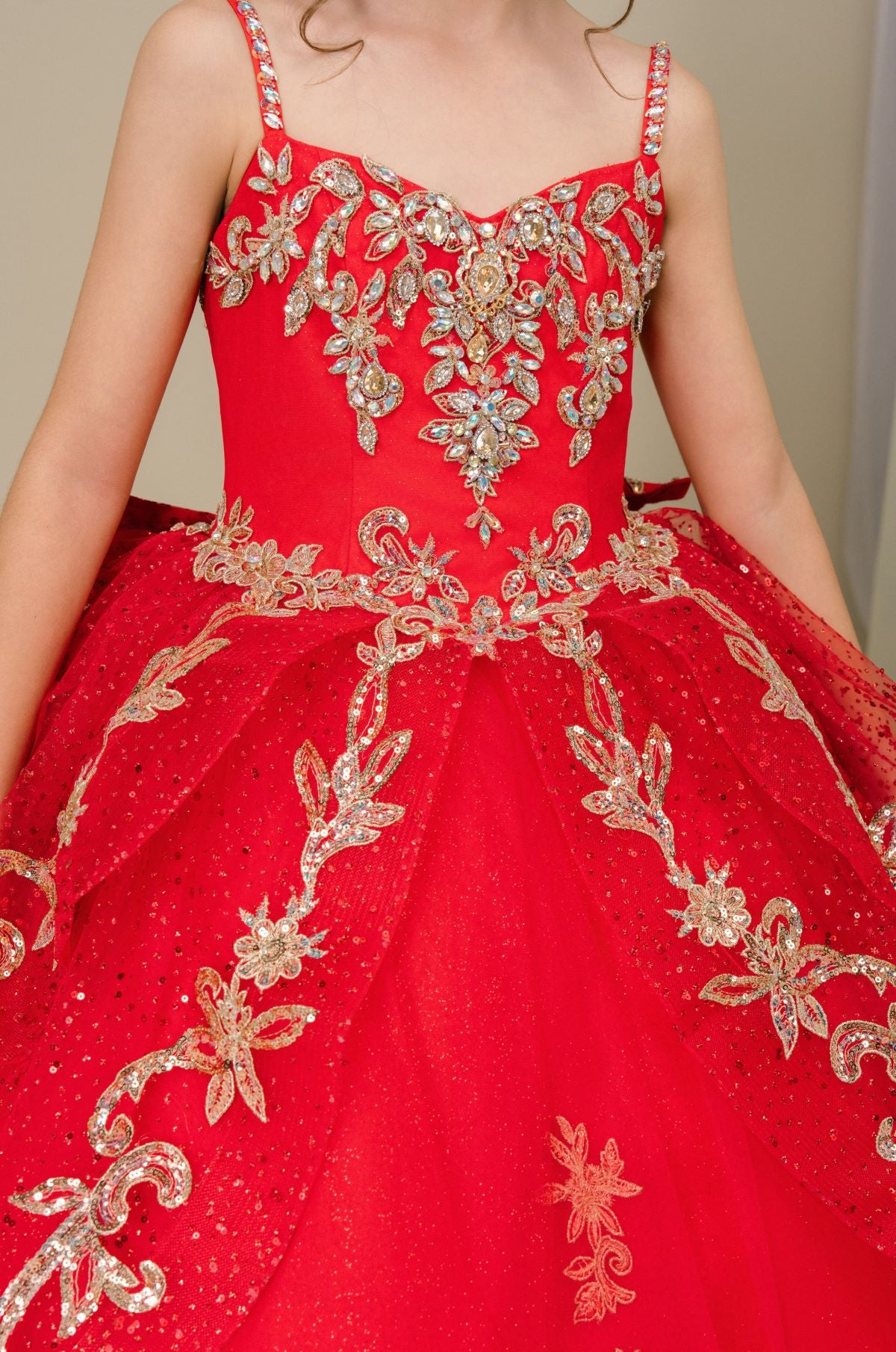 Sweetheart Floor-Length Tulle Satin Pageant Ball Gown - Cinderella Couture CC8575