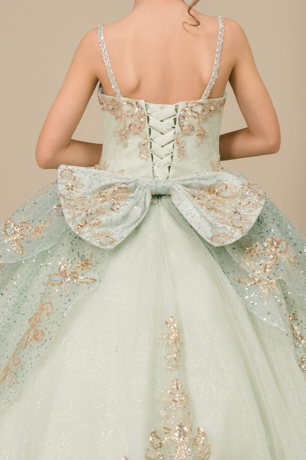 Sweetheart Floor-Length Tulle Satin Pageant Ball Gown - Cinderella Couture CC8575