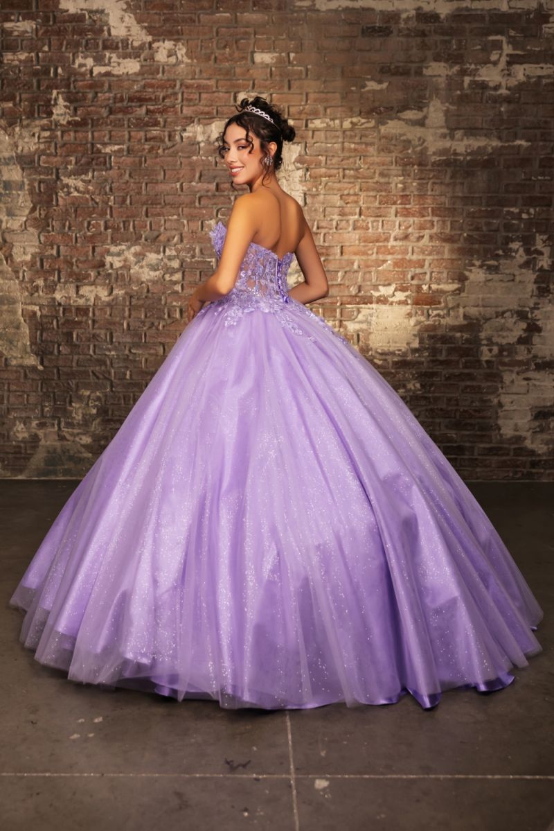 Sweetheart Floor-Length Tulle Quinceañera Ball Gown May Queen LK243