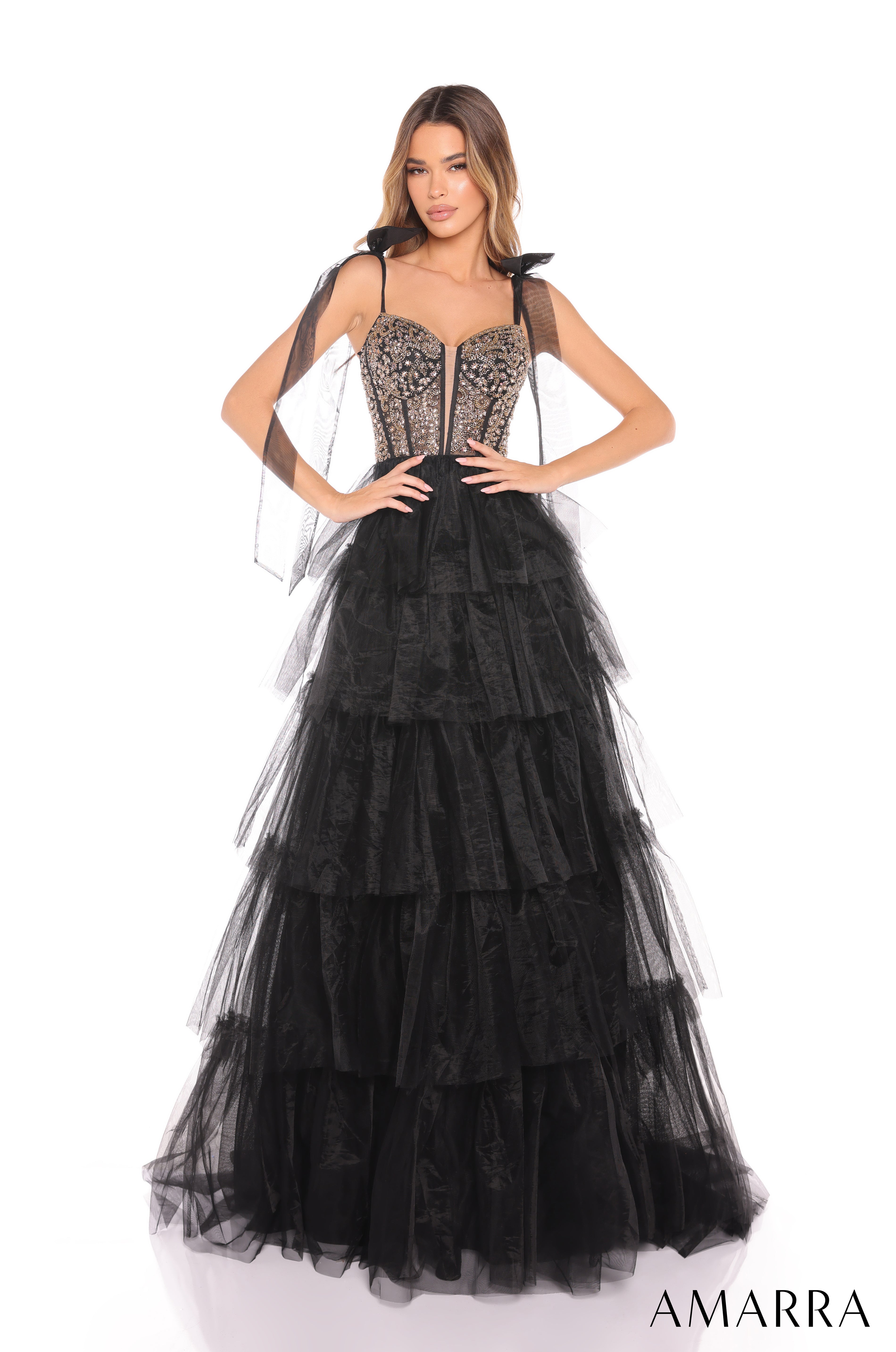Prom Dresses Prom A Line Long Sequin Formal Dress Black/Gold