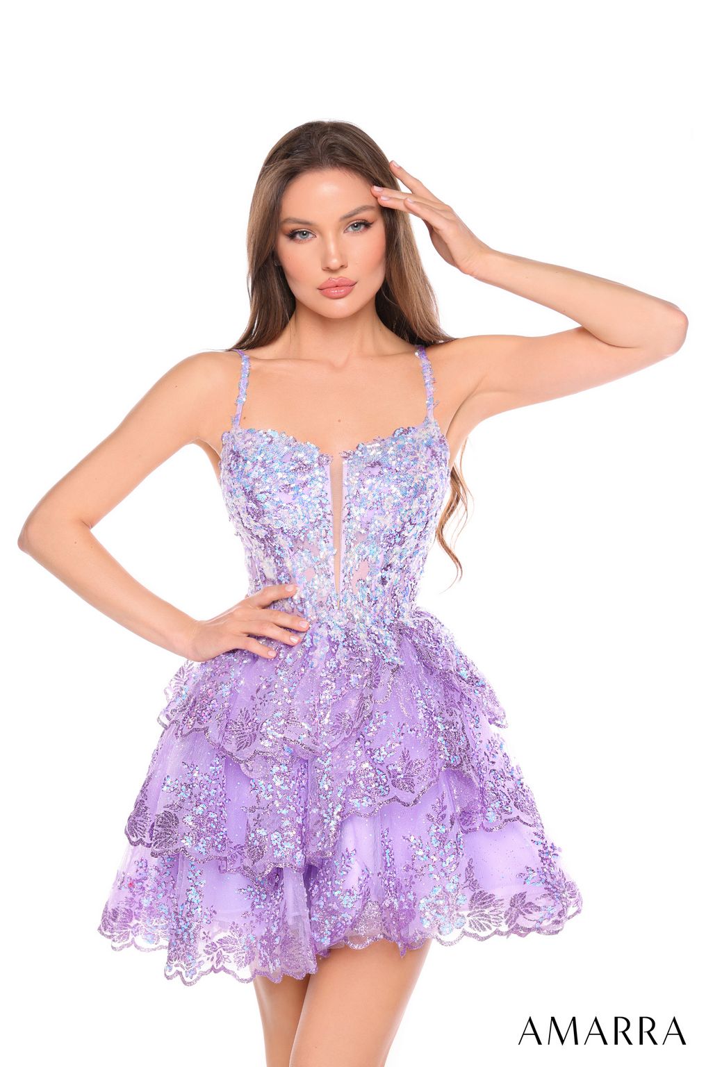 Cocktail Dresses Homecoming Short Fitted Cocktail Dress Lilac