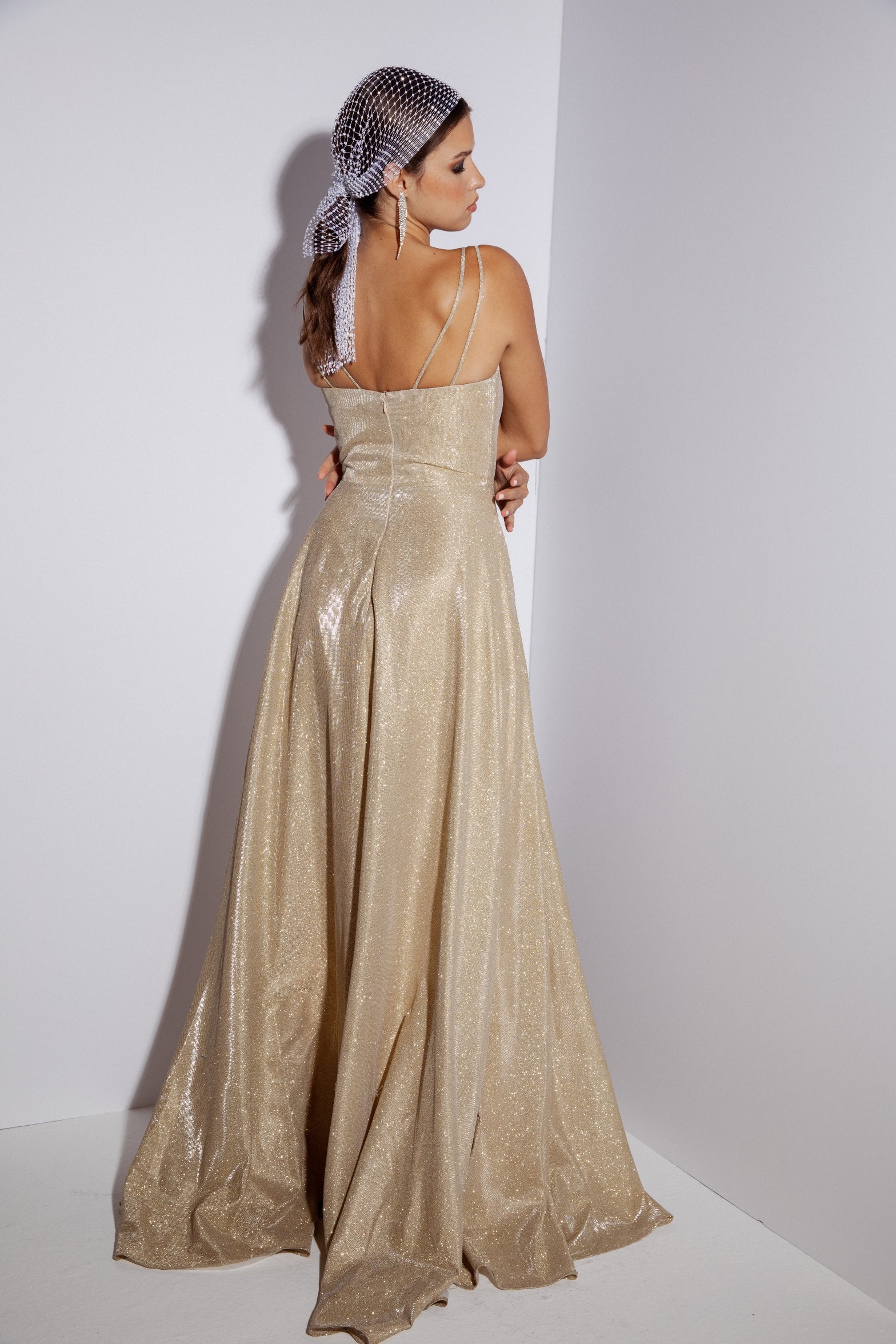 Prom Dresses Long A Line Glitter Formal Prom Dress Eureka Fashion 8900 Champagne