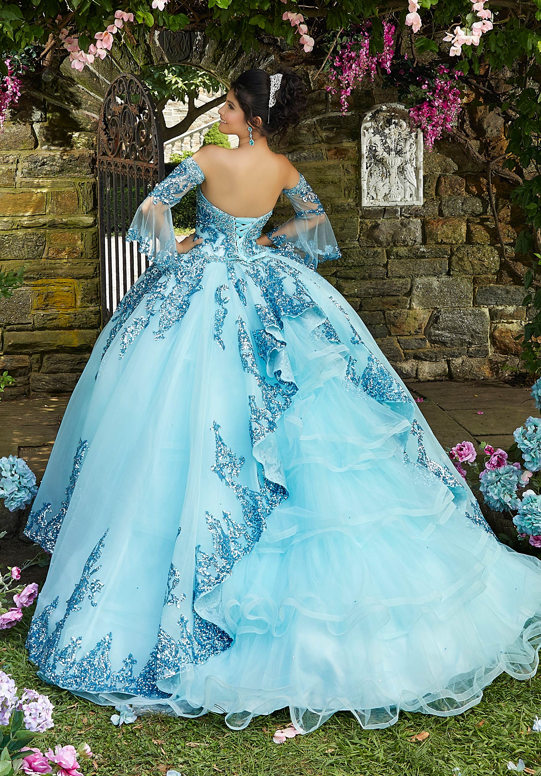 Sweetheart Floor-Length Tulle Quinceañera Ball Gown MGNY Madeline Gardner New York 89255