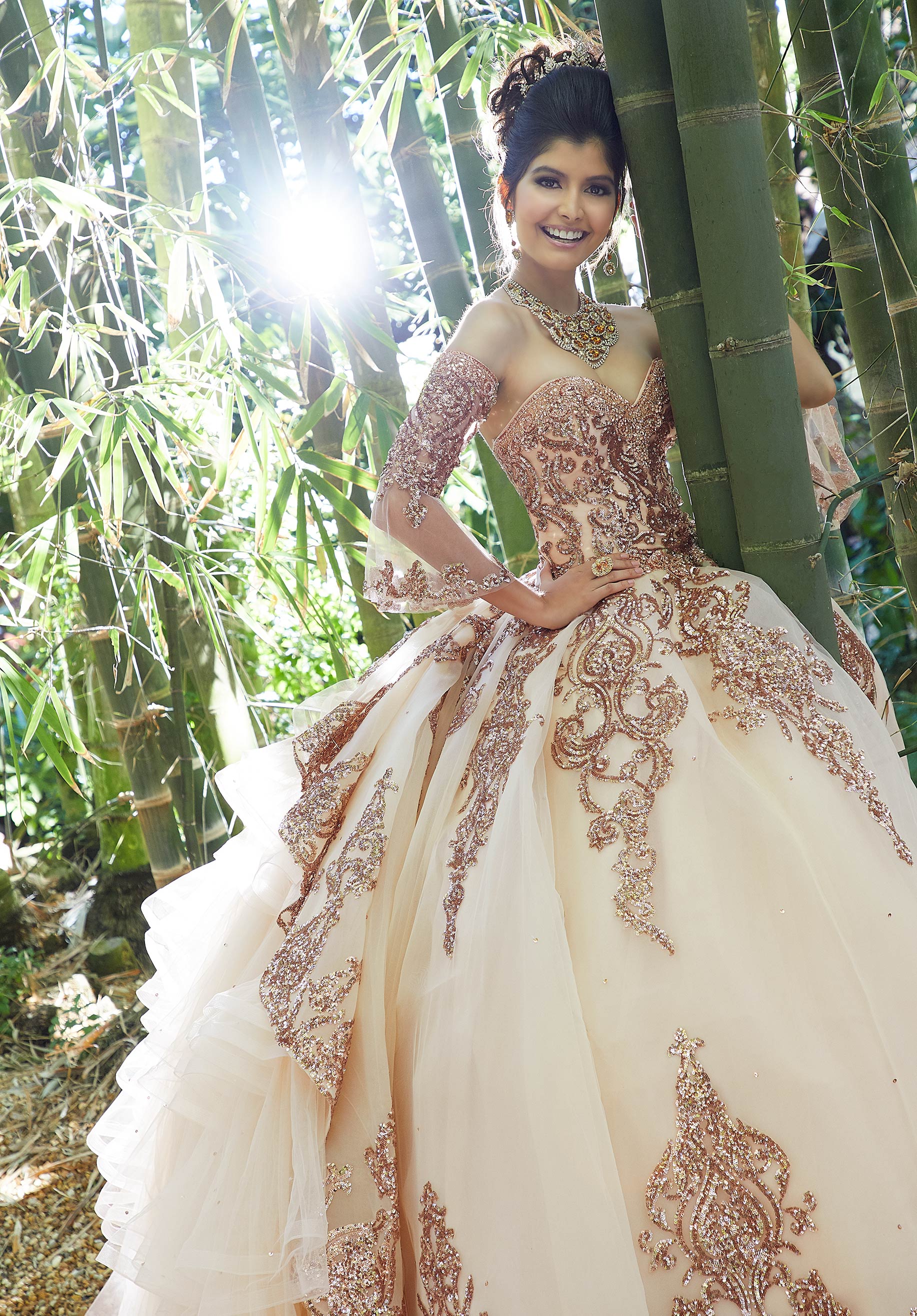 Sweetheart Floor-Length Tulle Quinceañera Ball Gown MGNY Madeline Gardner New York 89255