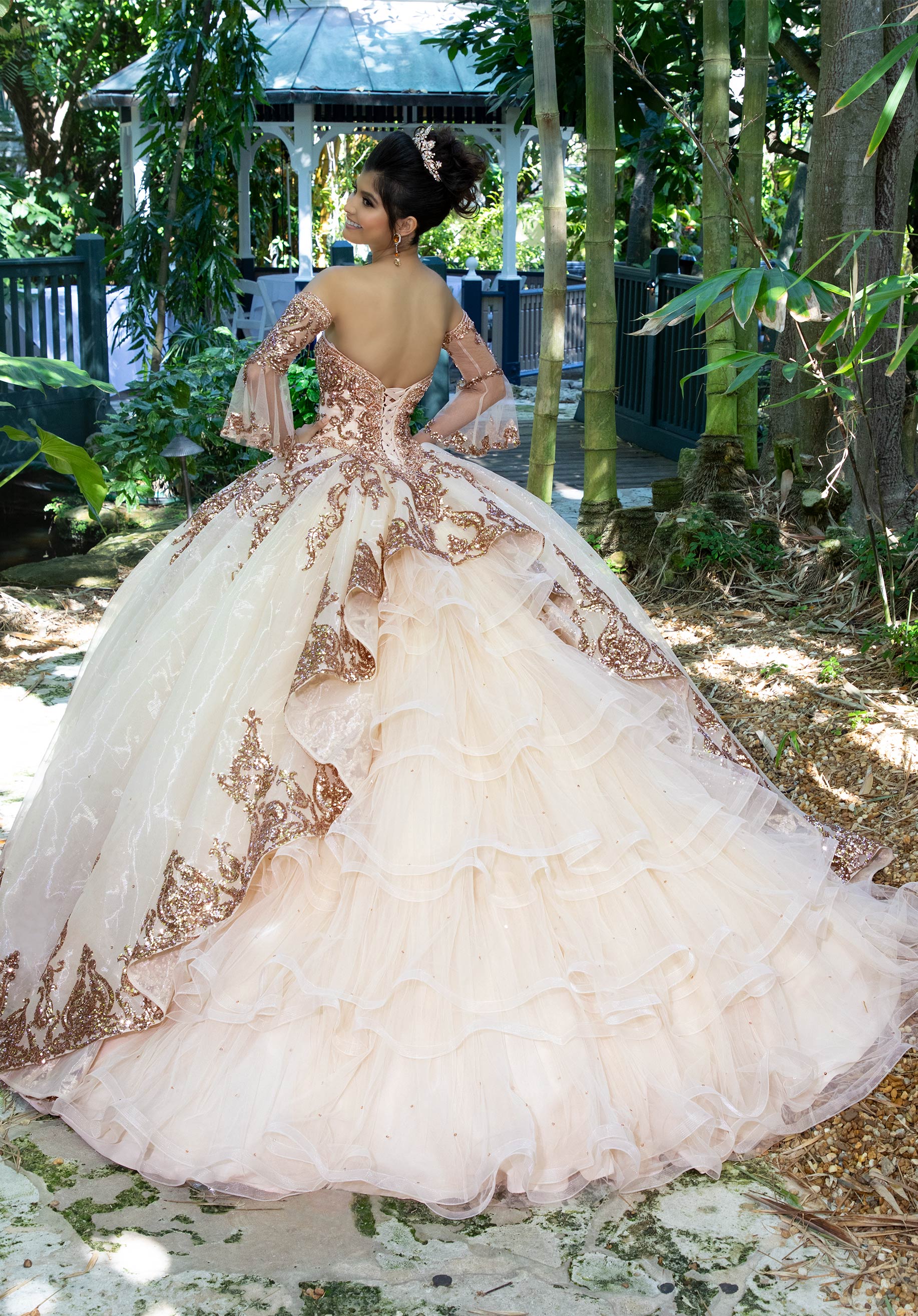 Sweetheart Floor-Length Tulle Quinceañera Ball Gown MGNY Madeline Gardner New York 89255