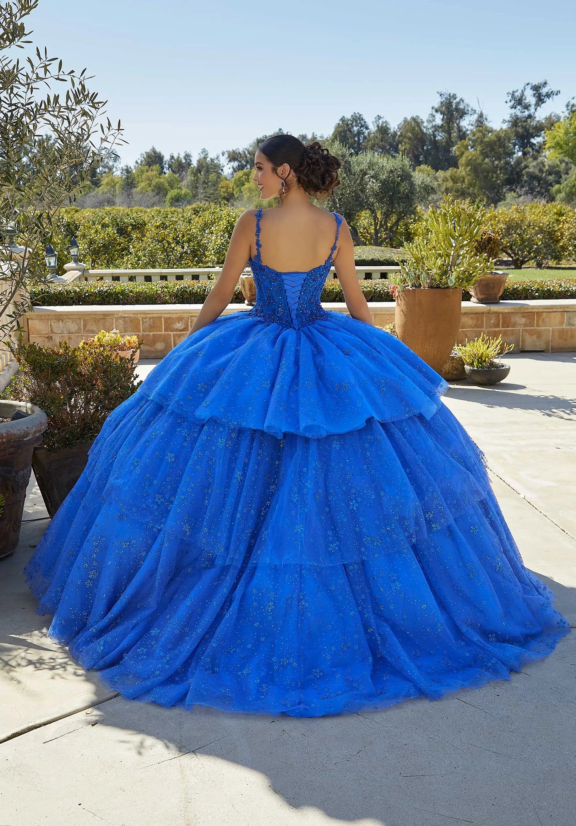 Sweetheart Floor-Length Tulle Quinceañera Ball Gown MGNY Madeline Gardner New York 89428