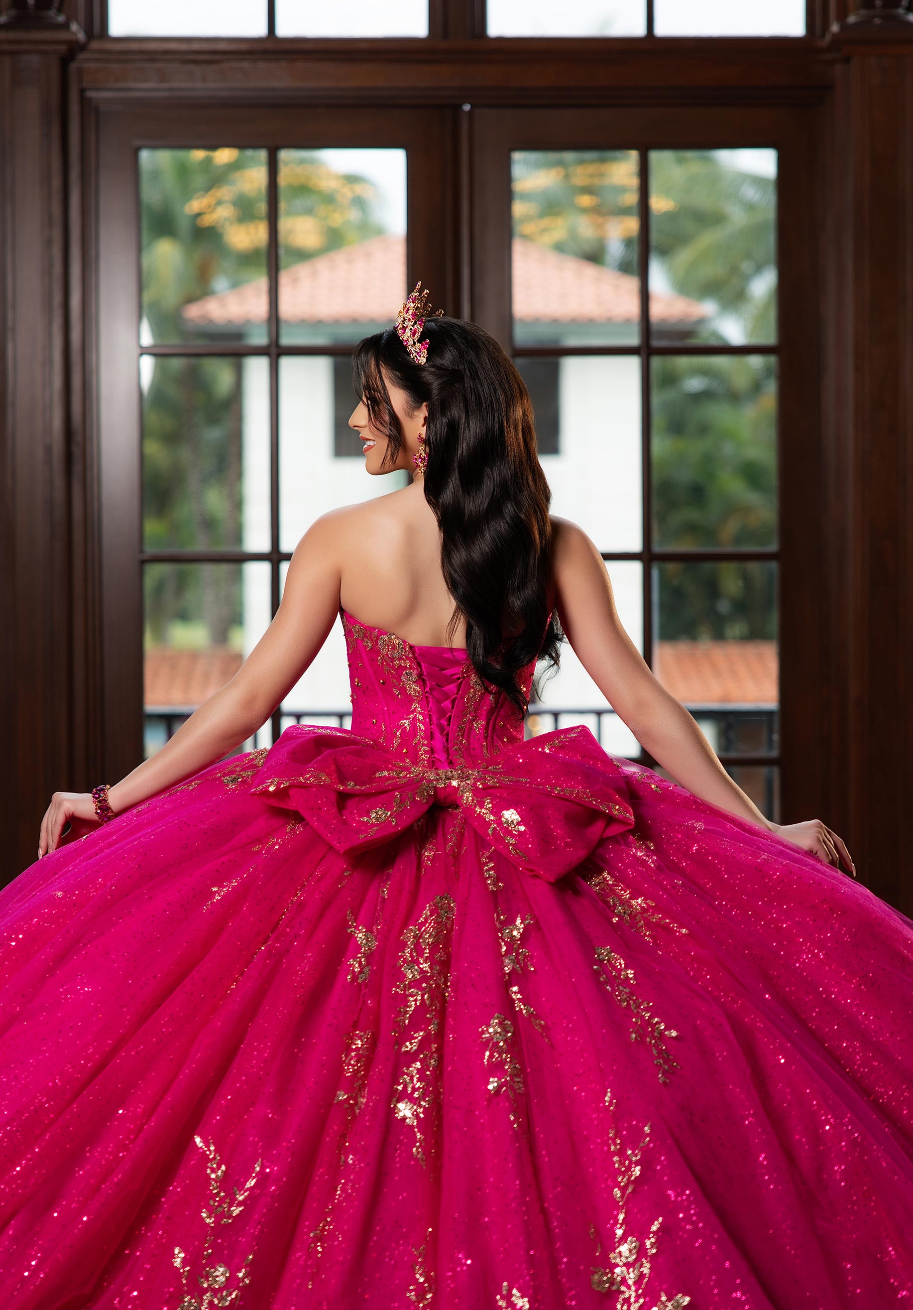 Off-the-Shoulder Floor-Length Tulle Formal Ball Gown MGNY Madeline Gardner New York 89481