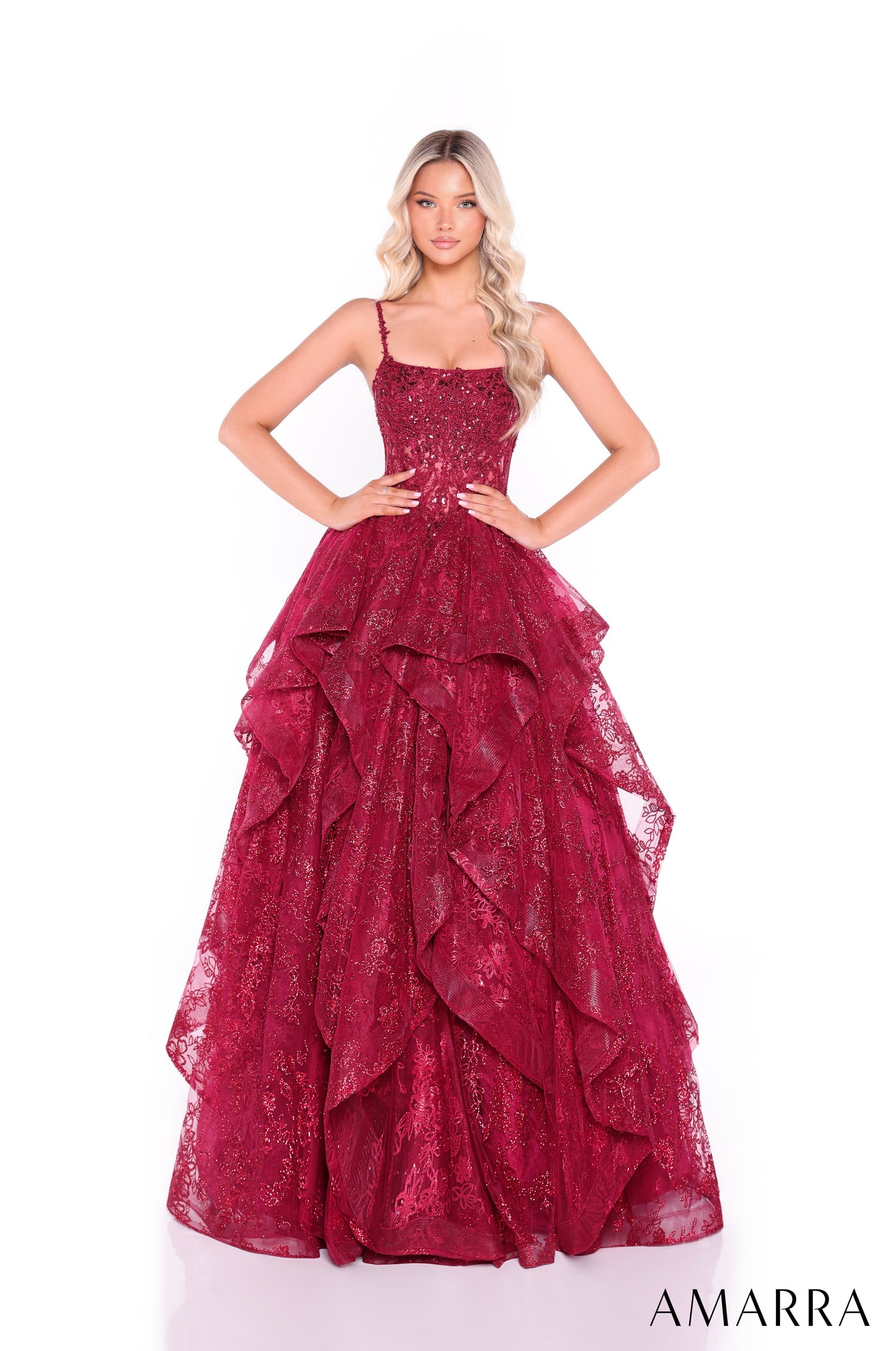 Prom Dresses Long Glitter Corset Ball Gown Wine