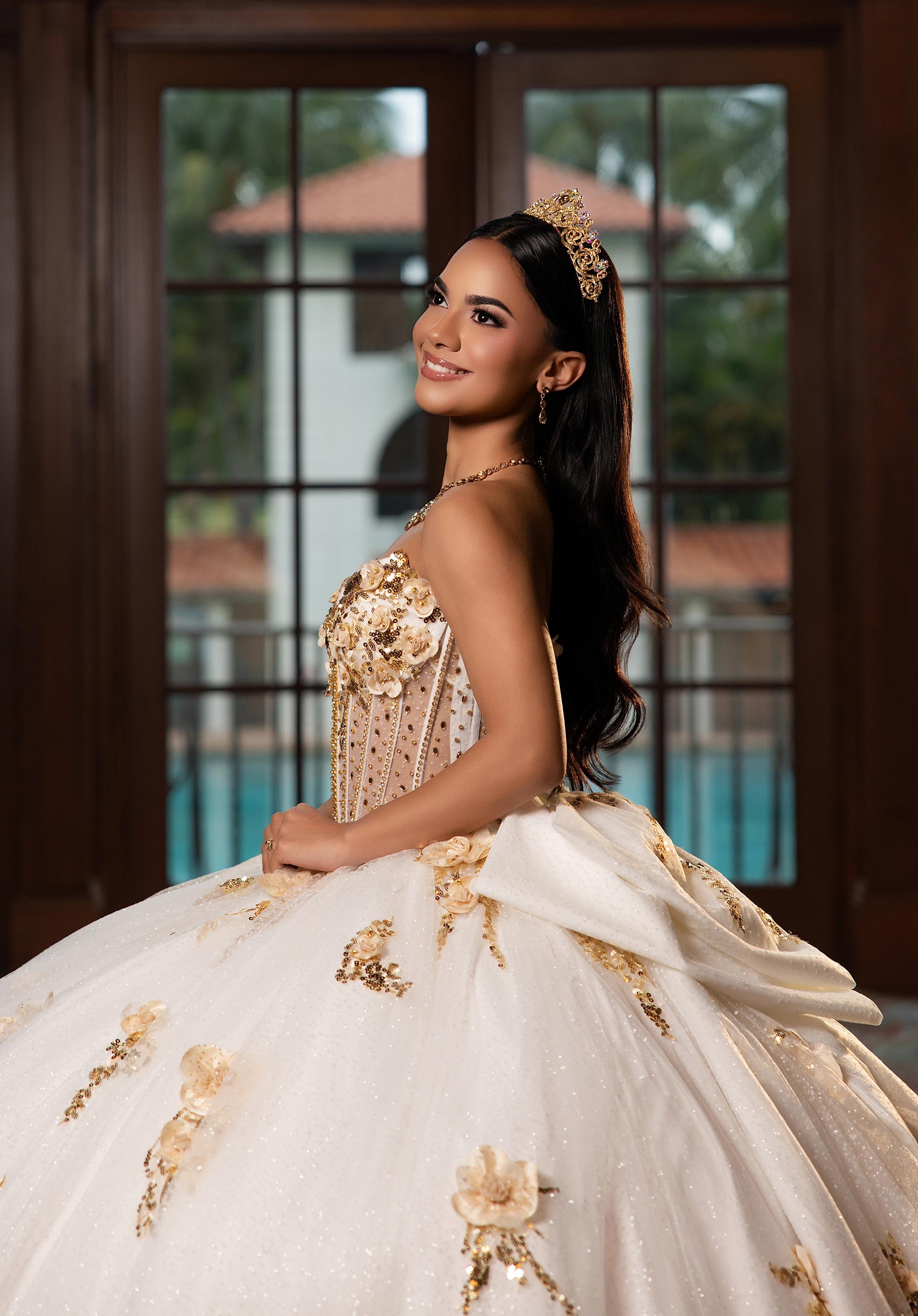 Sweetheart Floor-Length Tulle Quinceañera Ball Gown MGNY Madeline Gardner New York 89553