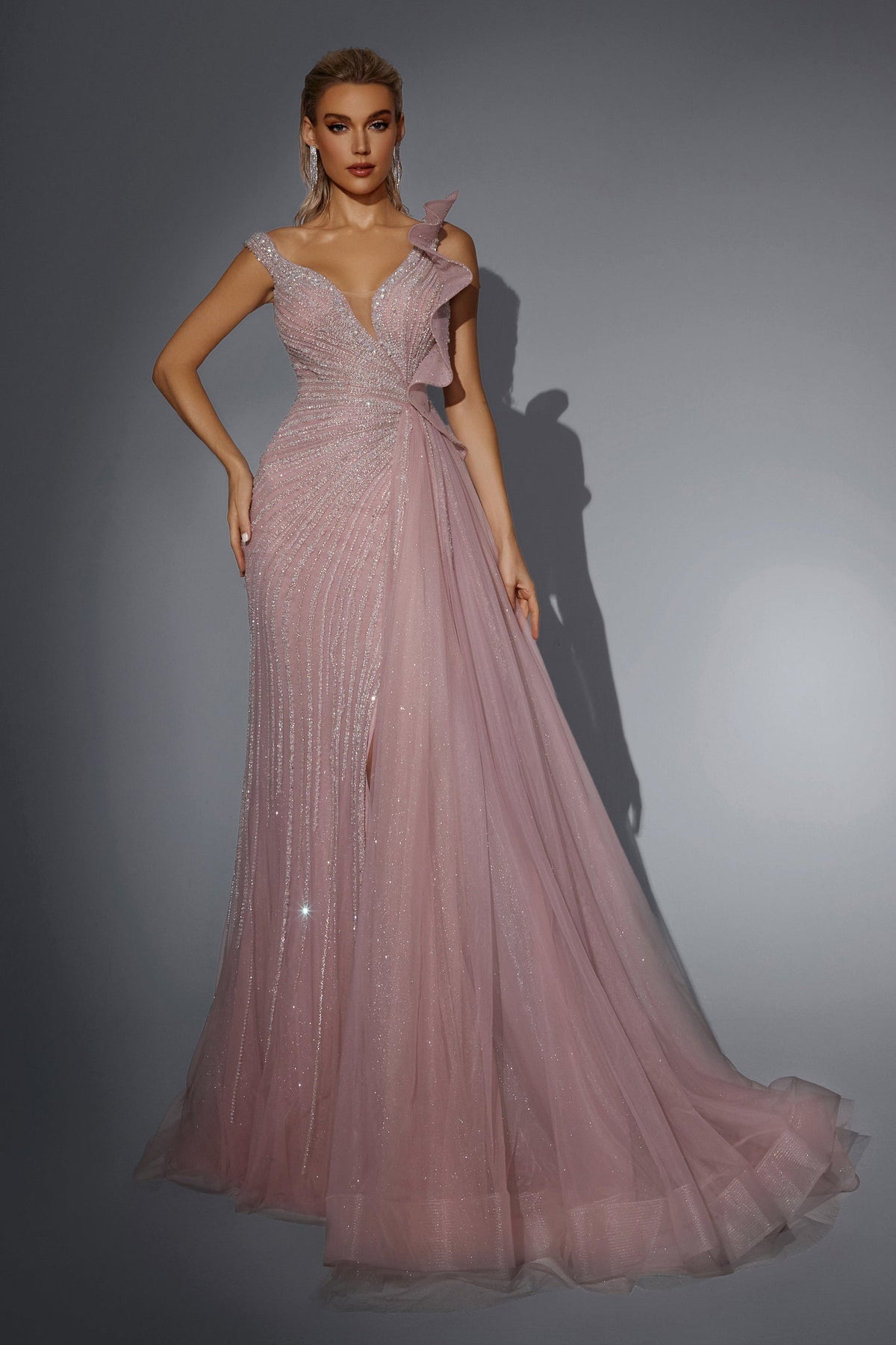 V-Neck Floor-Length Sequin Prom Mermaid Pre Order