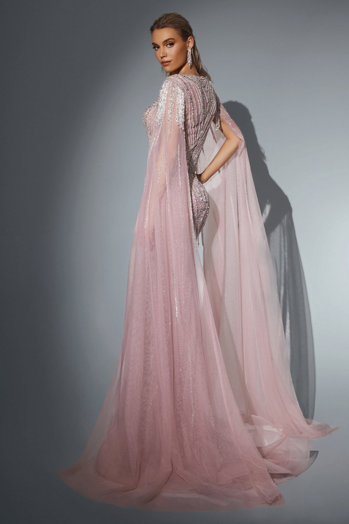 V-Neck Floor-Length Tulle Evening Mermaid Pre Order