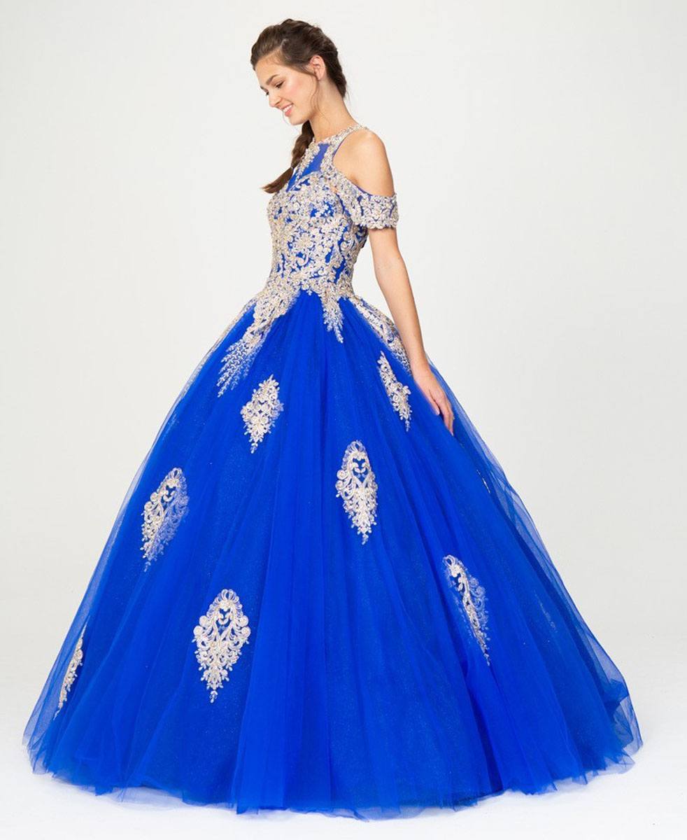 Prom Dresses Long Ball Gown Formal Prom Glitter Dress Eureka Fashion 9088 Royal