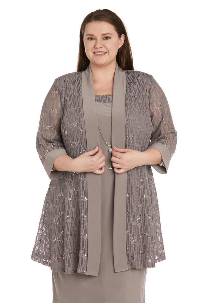Plus Size Short Jacket Dress – Set – R&M Richards 9089W