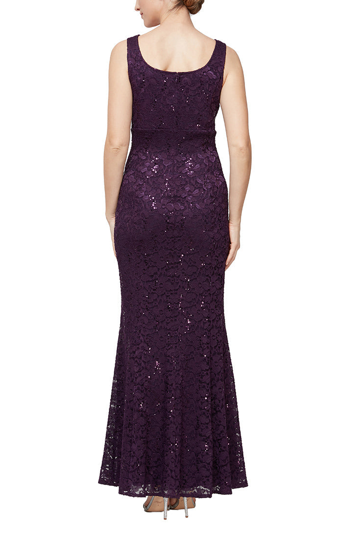 Mother of the Bride Dresses Lace Mother of the Bride Long Petite Dress Eggplant