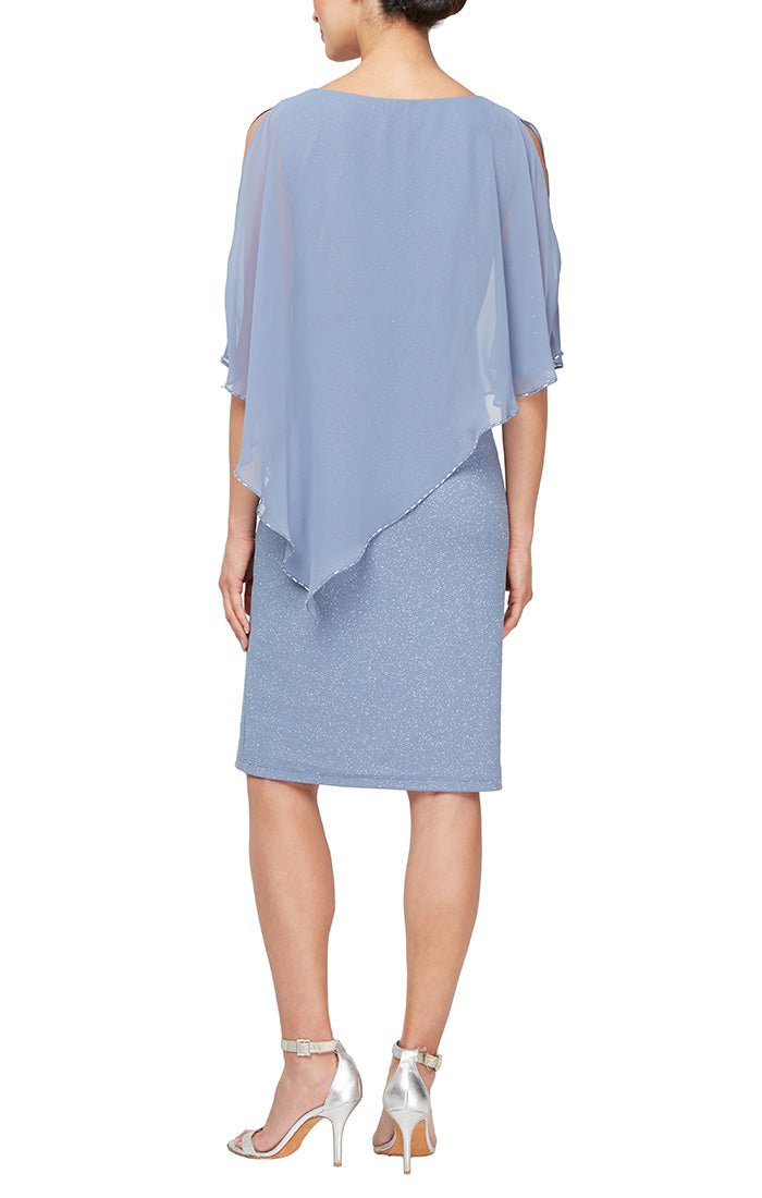 Mother of the Bride Dresses Short Mother of the Bride Glitter Dress Periwinkle