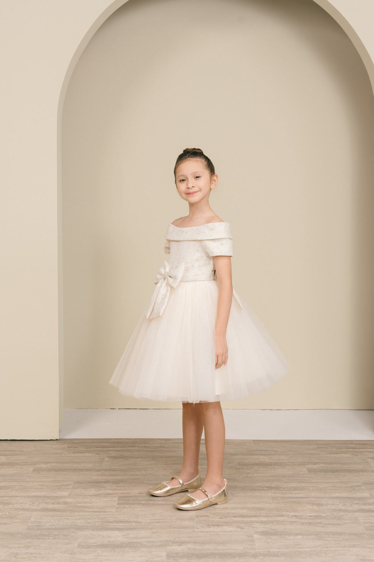 Flower Girl Dresses Short A Line Lace Flower Girl Dress Champagne