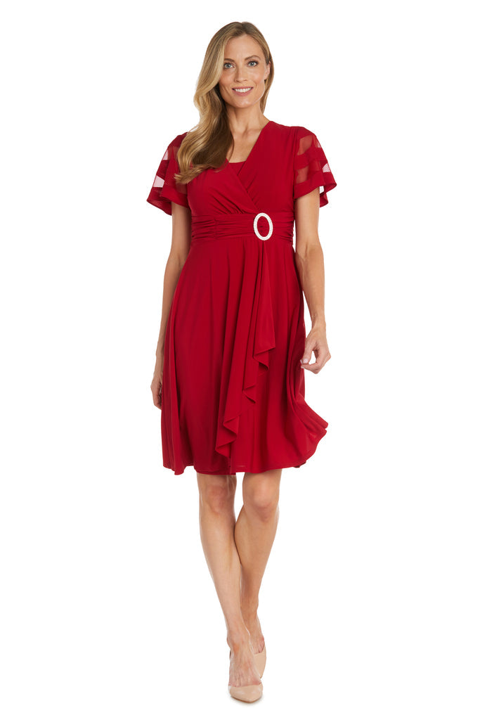 Cocktail Dresses Short Cocktail Cascade Dress Red