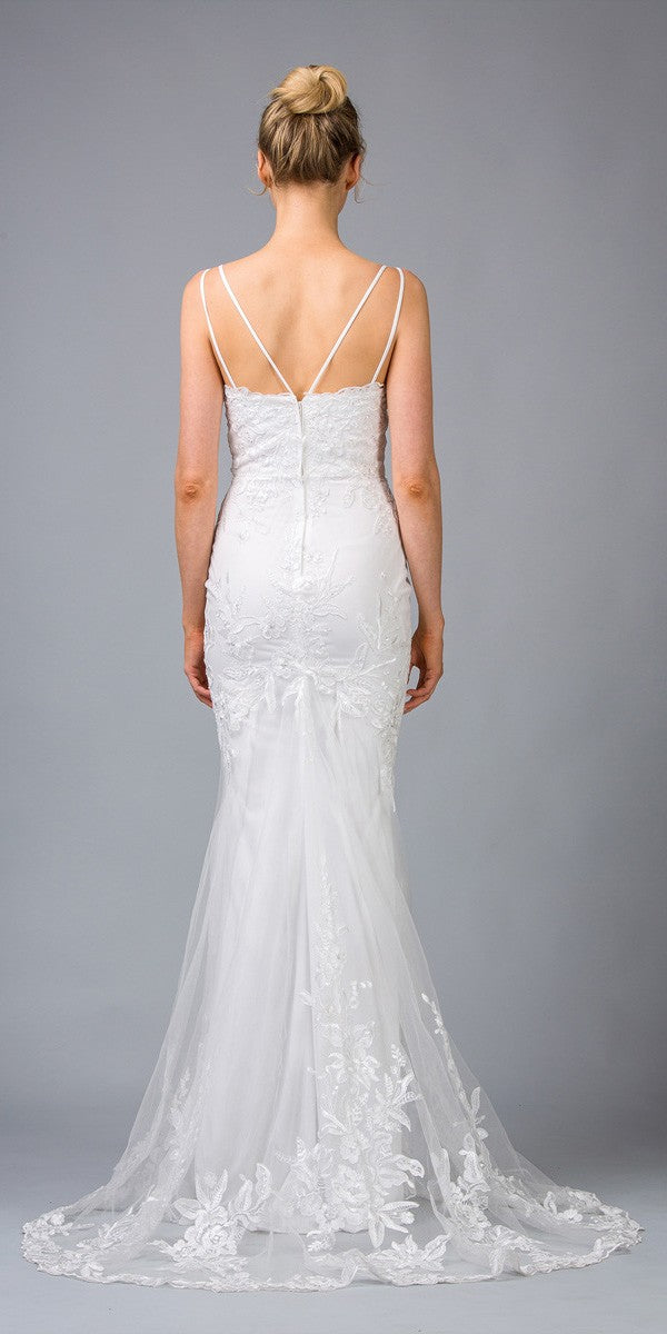 Wedding Dresses Long Mermaid Wedding Lace Dress Eureka Fashion 9130 Off White