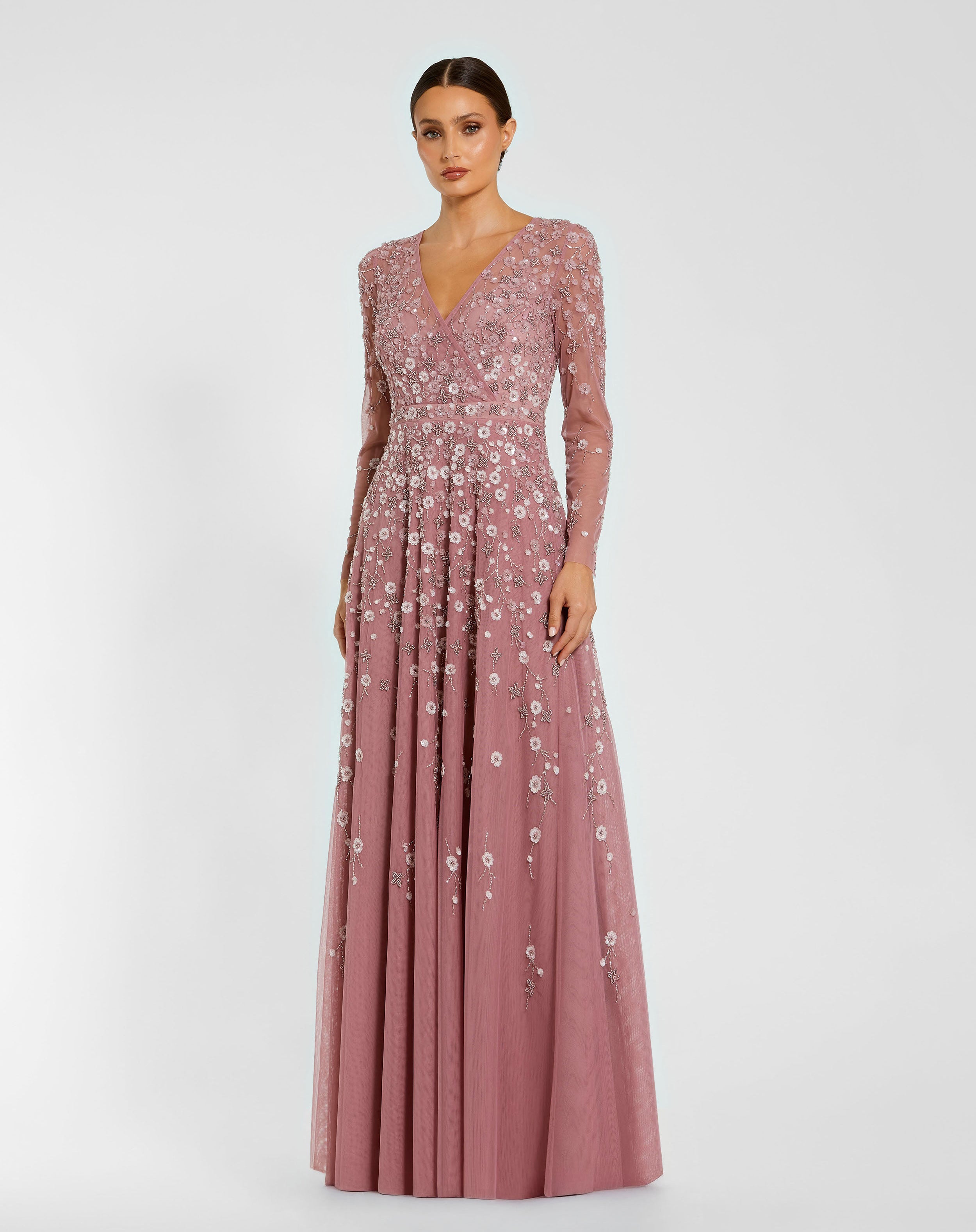 Mac Duggal Long Sleeve Formal Evening Gown 9131 - The Dress Outlet