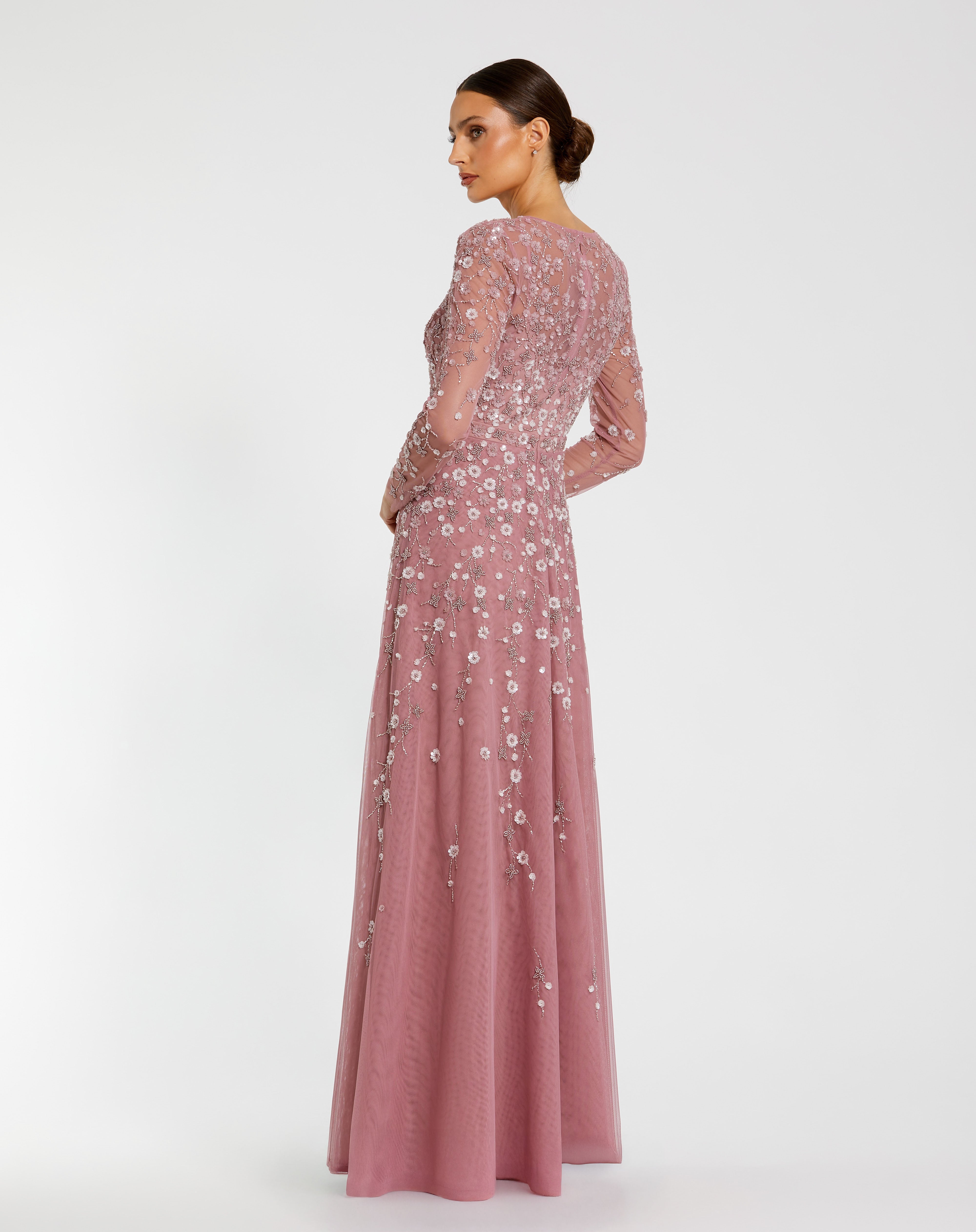 Mac Duggal Long Sleeve Formal Evening Gown 9131 - The Dress Outlet
