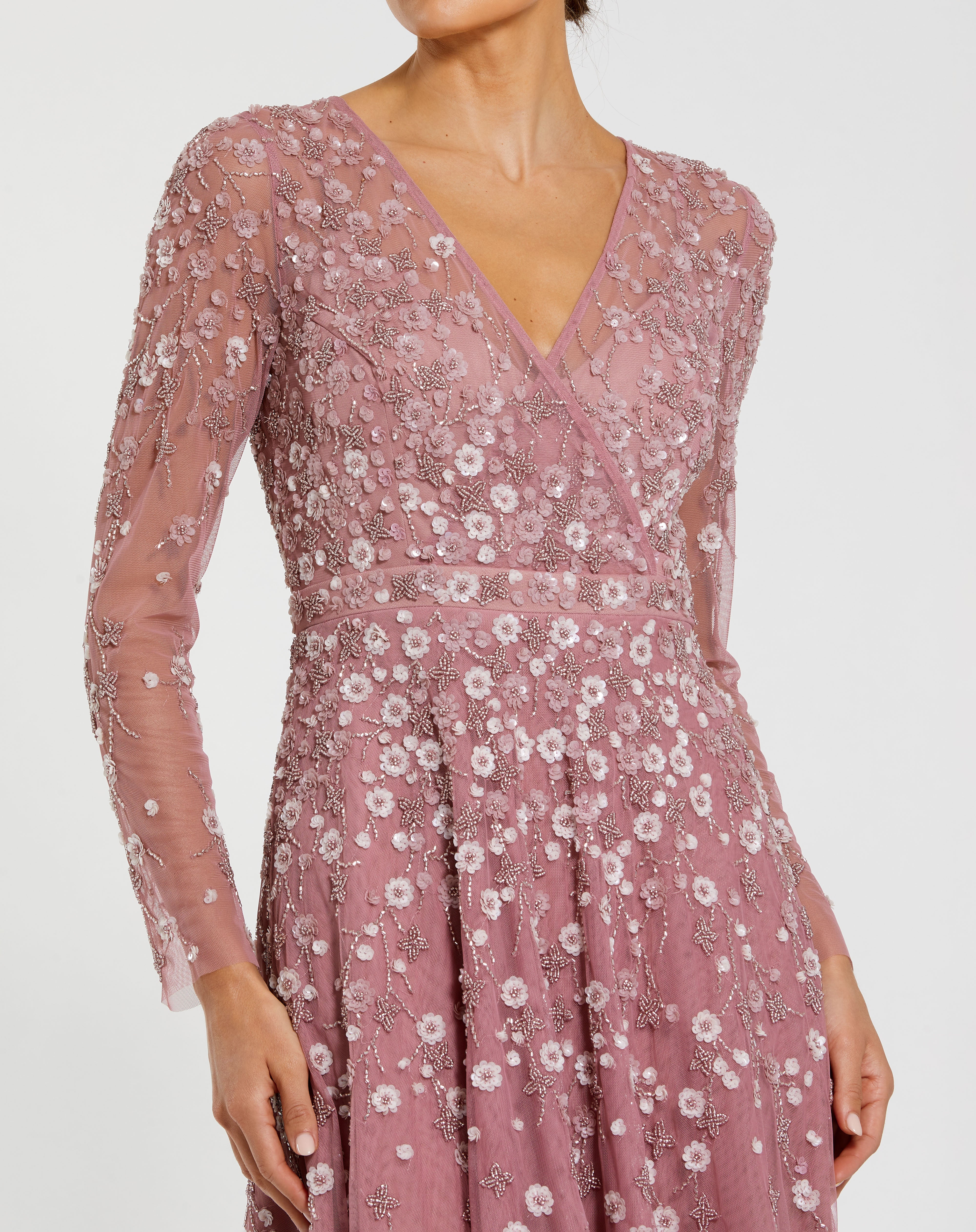 Mac Duggal Long Sleeve Formal Evening Gown 9131 - The Dress Outlet